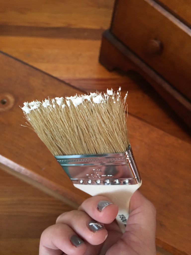 paintbrush of the diy dresser