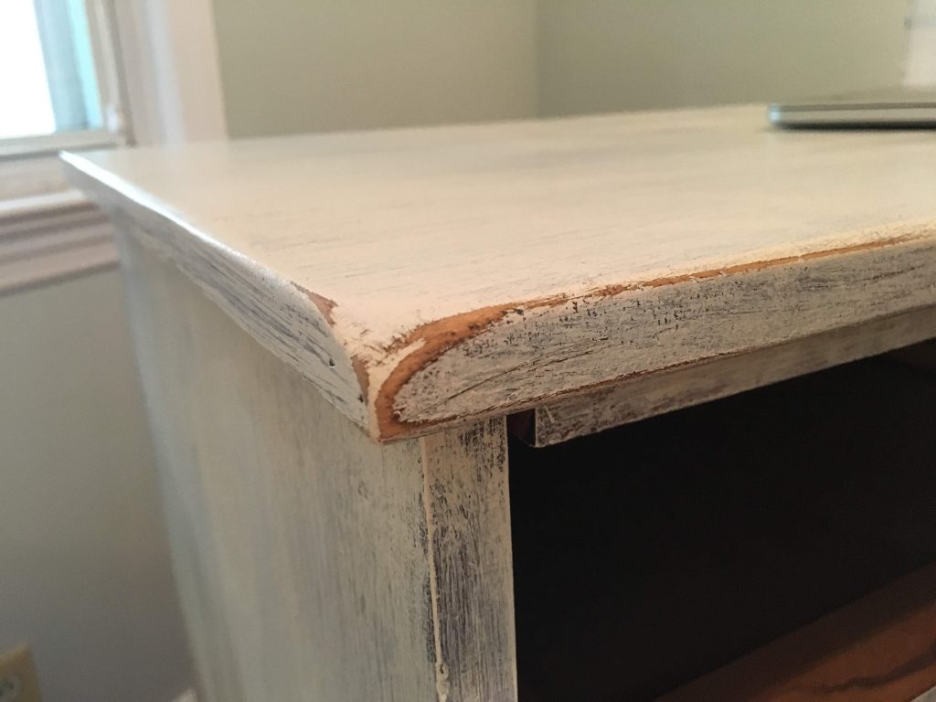 sanding the diy dresser