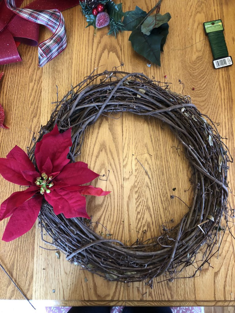 christmas wreath flower