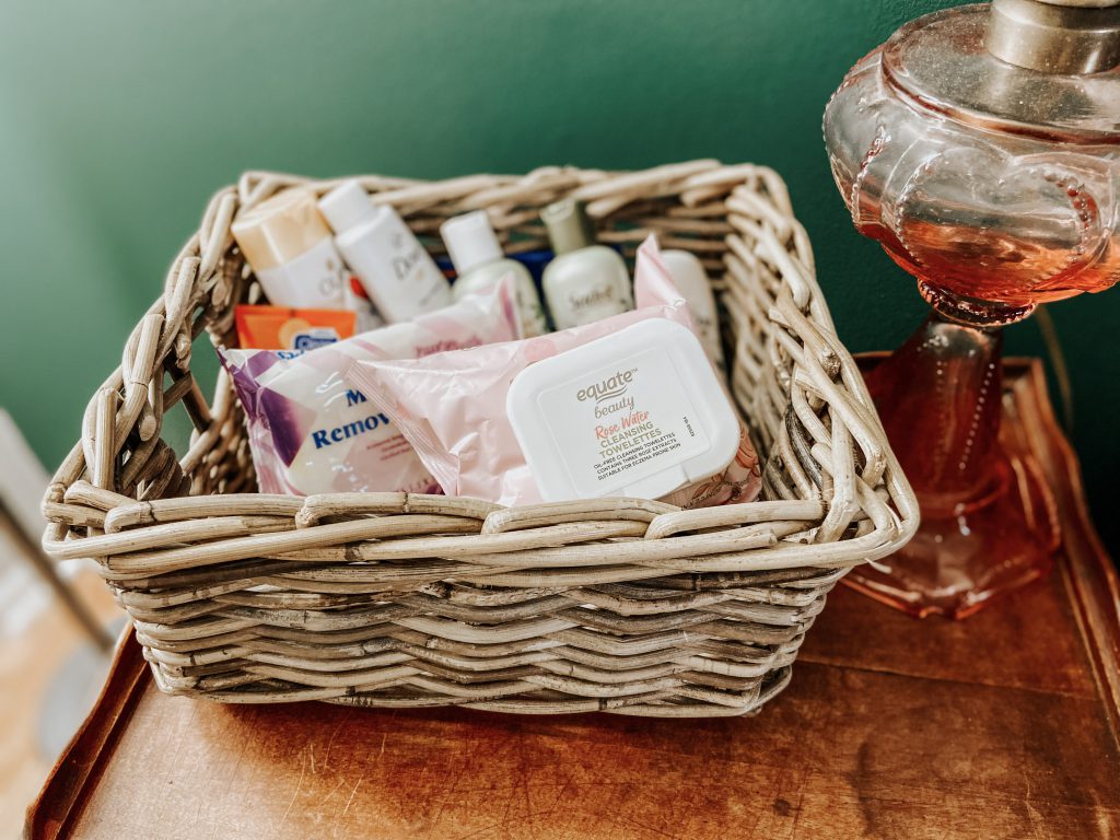 guest bedroom basket