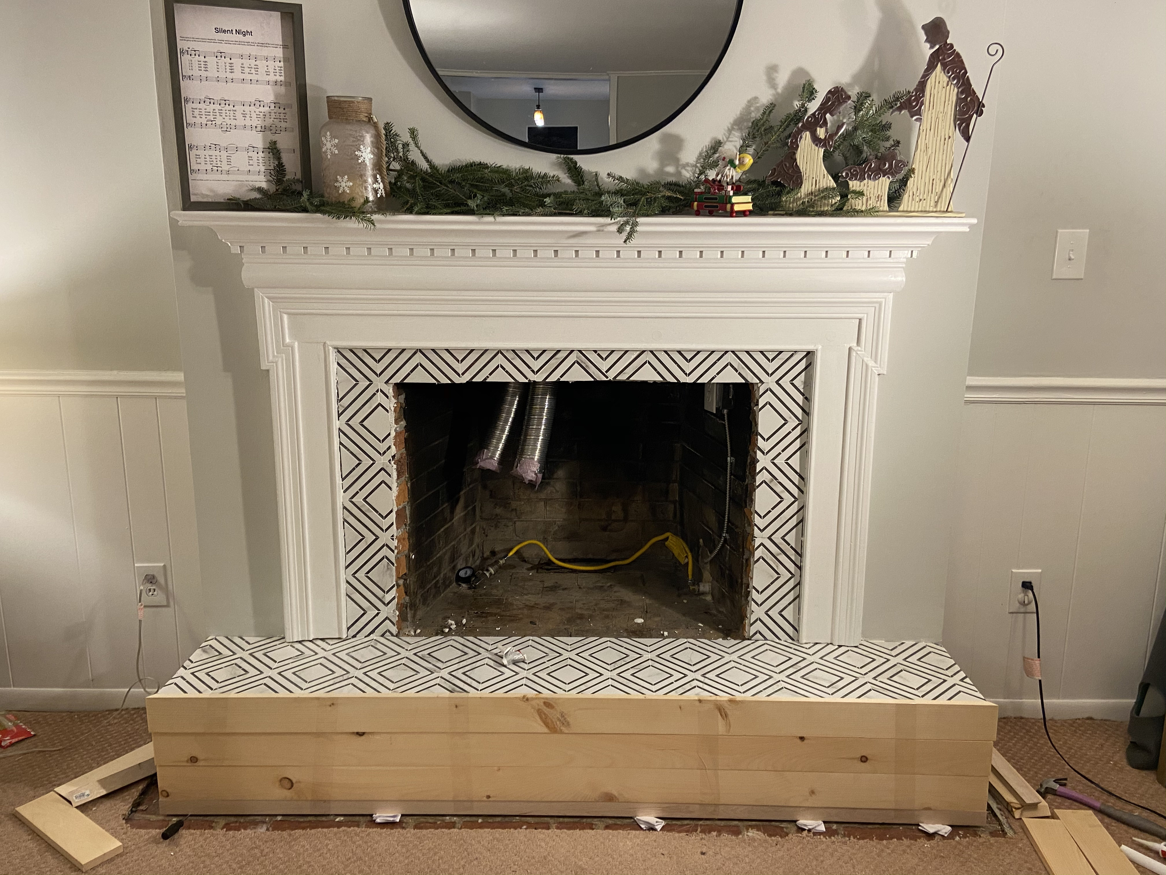 DIY fireplace renovation