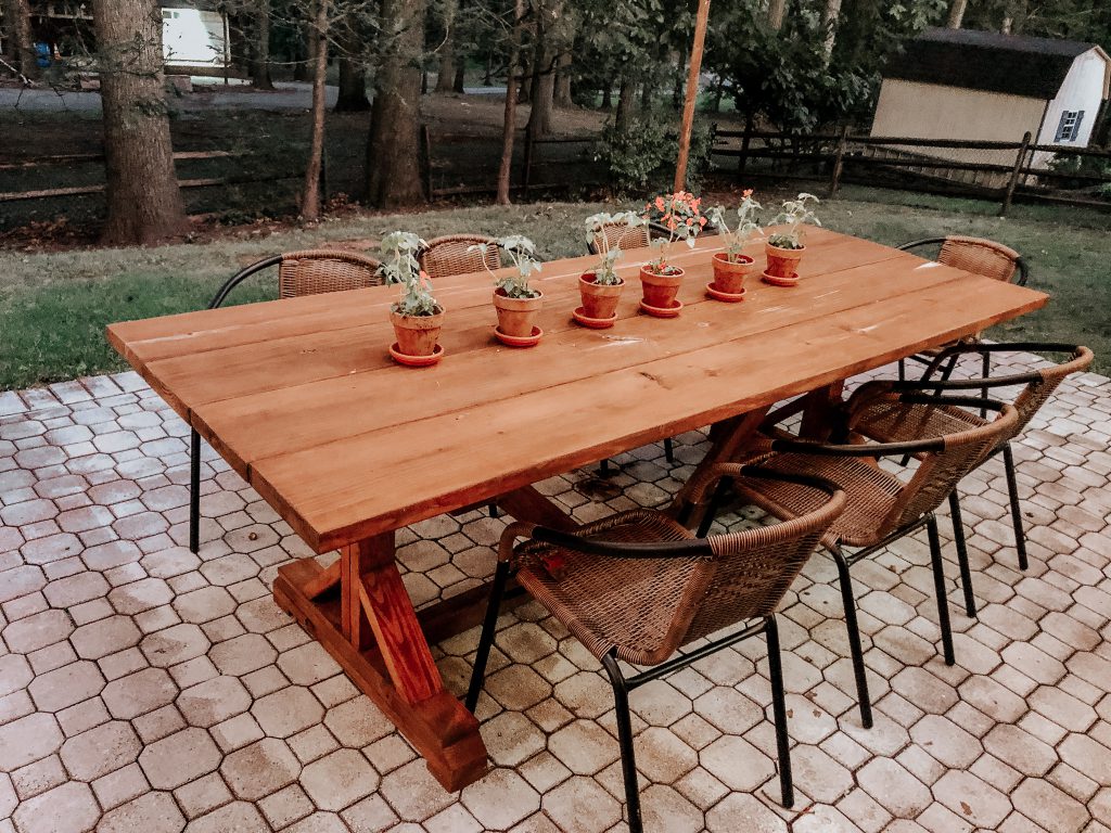DIY Outdoor farmhouse table ana white