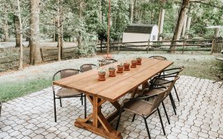 DIY whitewashed patio