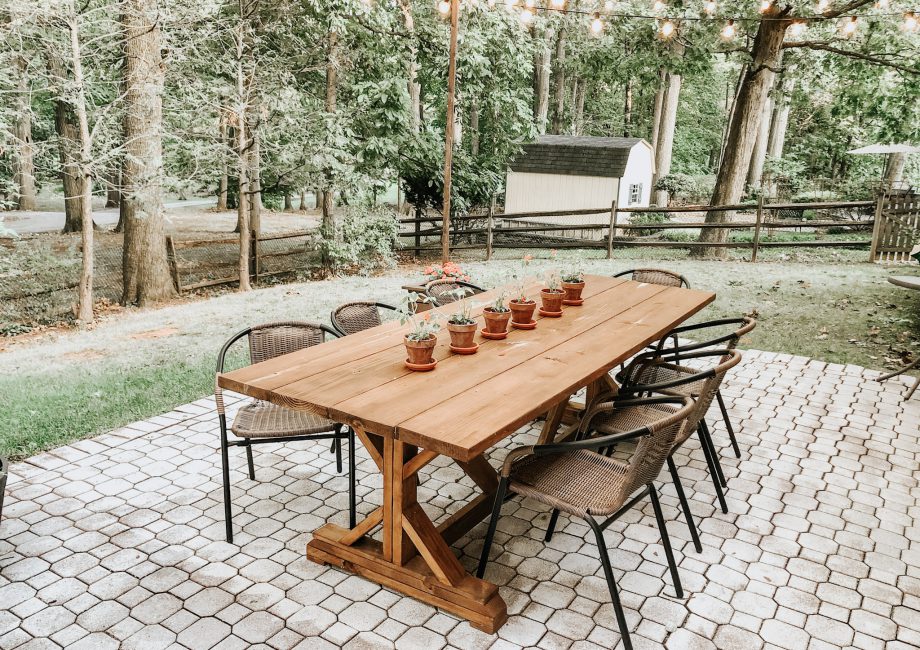 DIY whitewashed patio